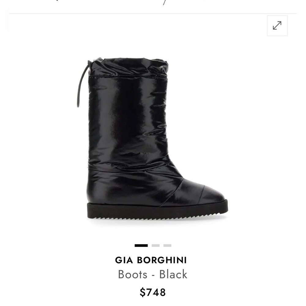 Gia Borghini Glossy Black Boots